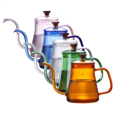 Teiera in vetro borosilicato e caffettiera in vetro