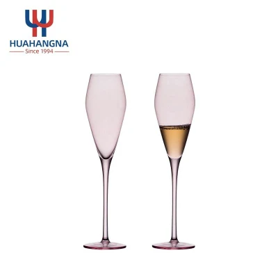 Flute in vetro da champagne soffiato a mano con stelo sottile con confezione regalo per qualsiasi vacanza Bicchieri da champagne cristallini senza piombo