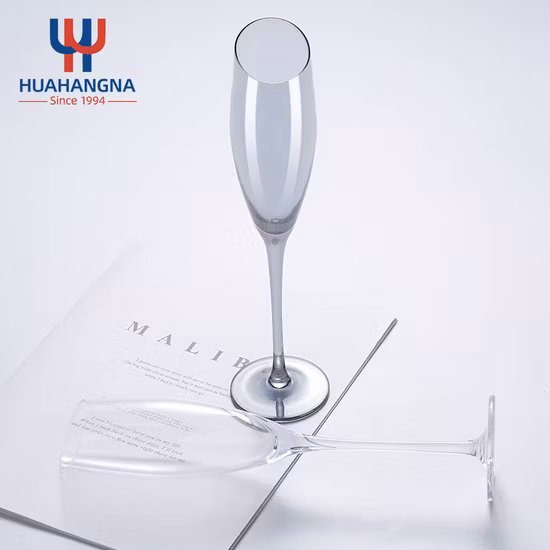 Eo China Factory Custom Natale Colore ambrato Matrimonio moderno Decorativo Flauti da champagne in vetro per vino rosso di grande capacità